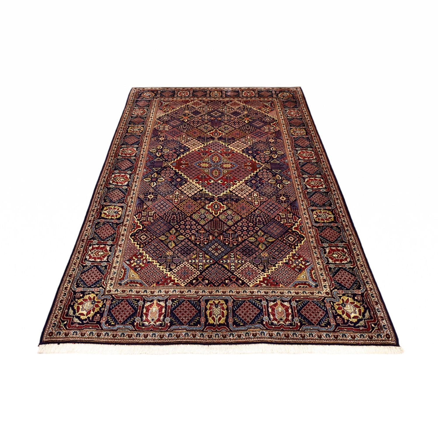 Tapis persan - Keshan - 211 x 143 cm - bleu foncé