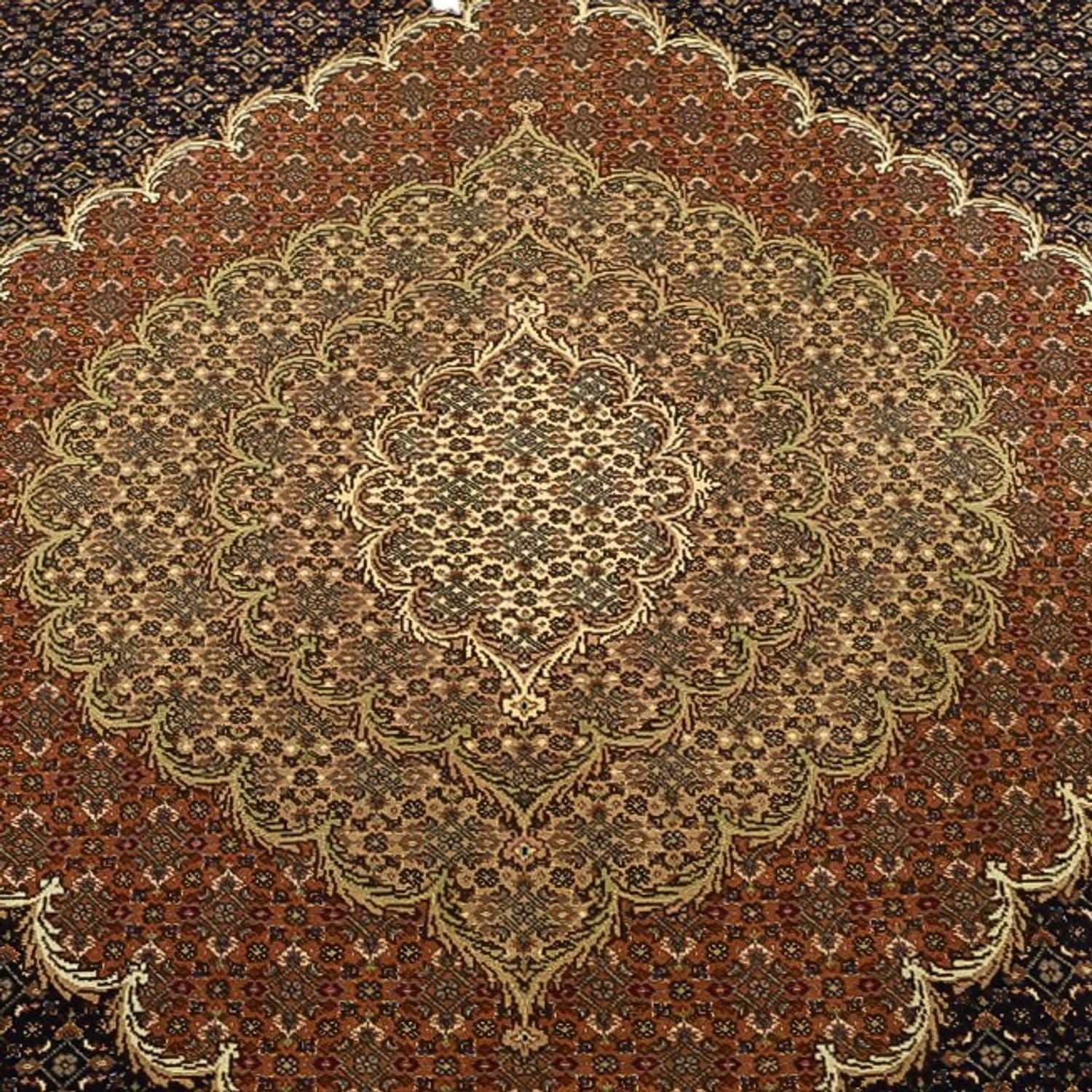 Tapis persan - Tabriz - Royal - Chaîne de soie - 362 x 251 cm - beige foncé