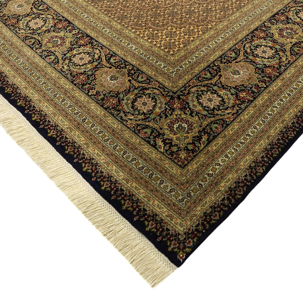 Tapis persan - Tabriz - Royal - Chaîne de soie - 362 x 251 cm - beige foncé