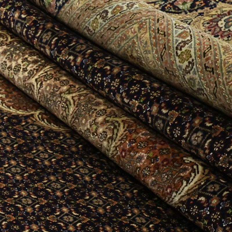 Tapis persan - Tabriz - Royal - Chaîne de soie - 362 x 251 cm - beige foncé