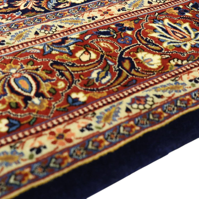 Tapis persan - Keshan - 203 x 132 cm - bleu foncé