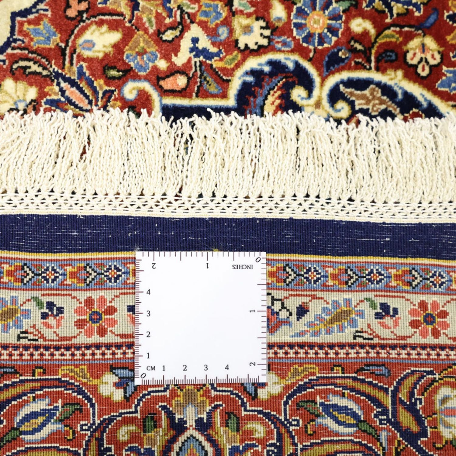 Tapis persan - Keshan - 203 x 132 cm - bleu foncé