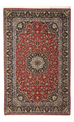 Tapis persan - Ghom - Royal - Chaîne de soie - 220 x 141 cm - rouge