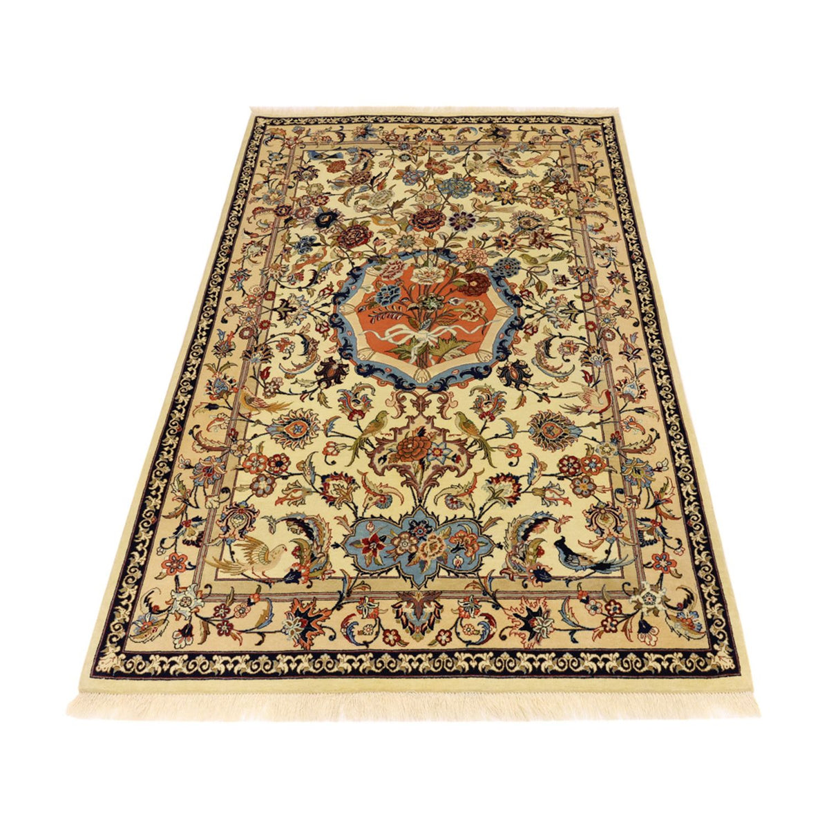 Tapis persan - Isfahan - Premium - 156 x 100 cm - beige