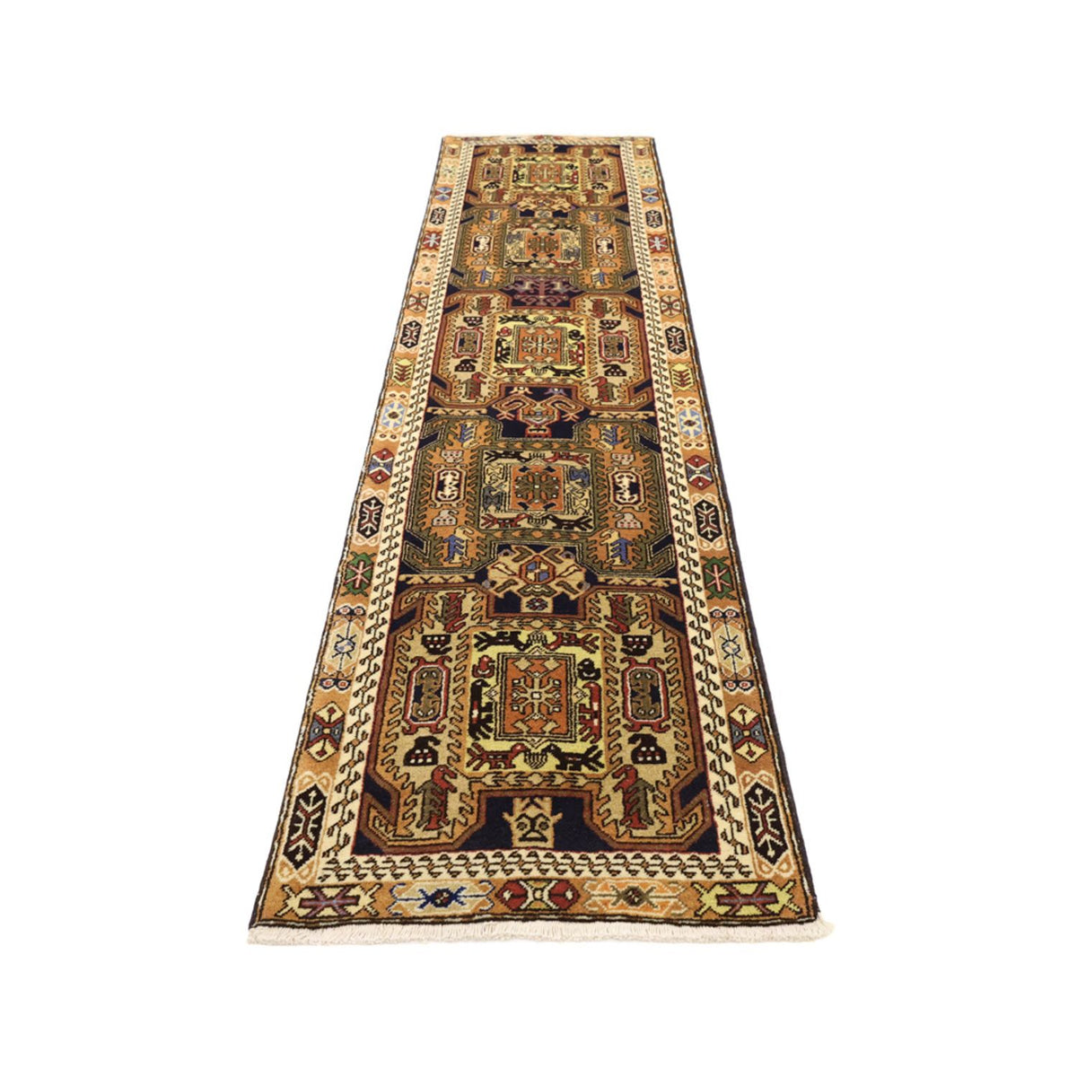 Tapis de couloir Tapis persan - Nomadic - 292 x 78 cm - beige foncé
