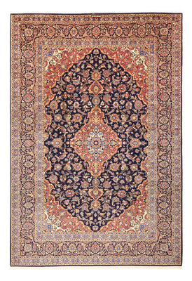 Tapis persan - Keshan - 321 x 221 cm - bleu foncé