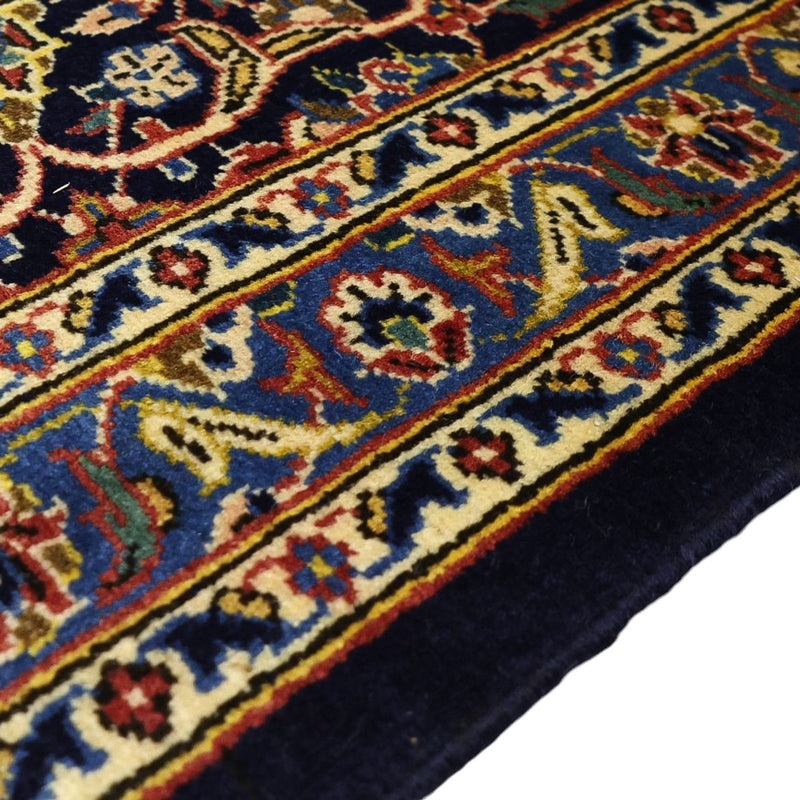 Tapis persan - Keshan - 321 x 221 cm - bleu foncé