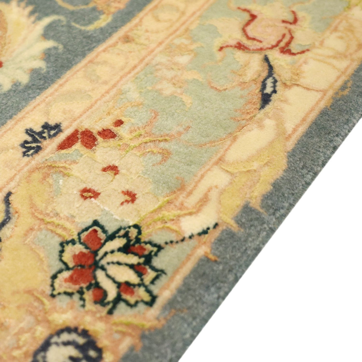 Tapis persan - Tabriz - 119 x 81 cm - bleu clair