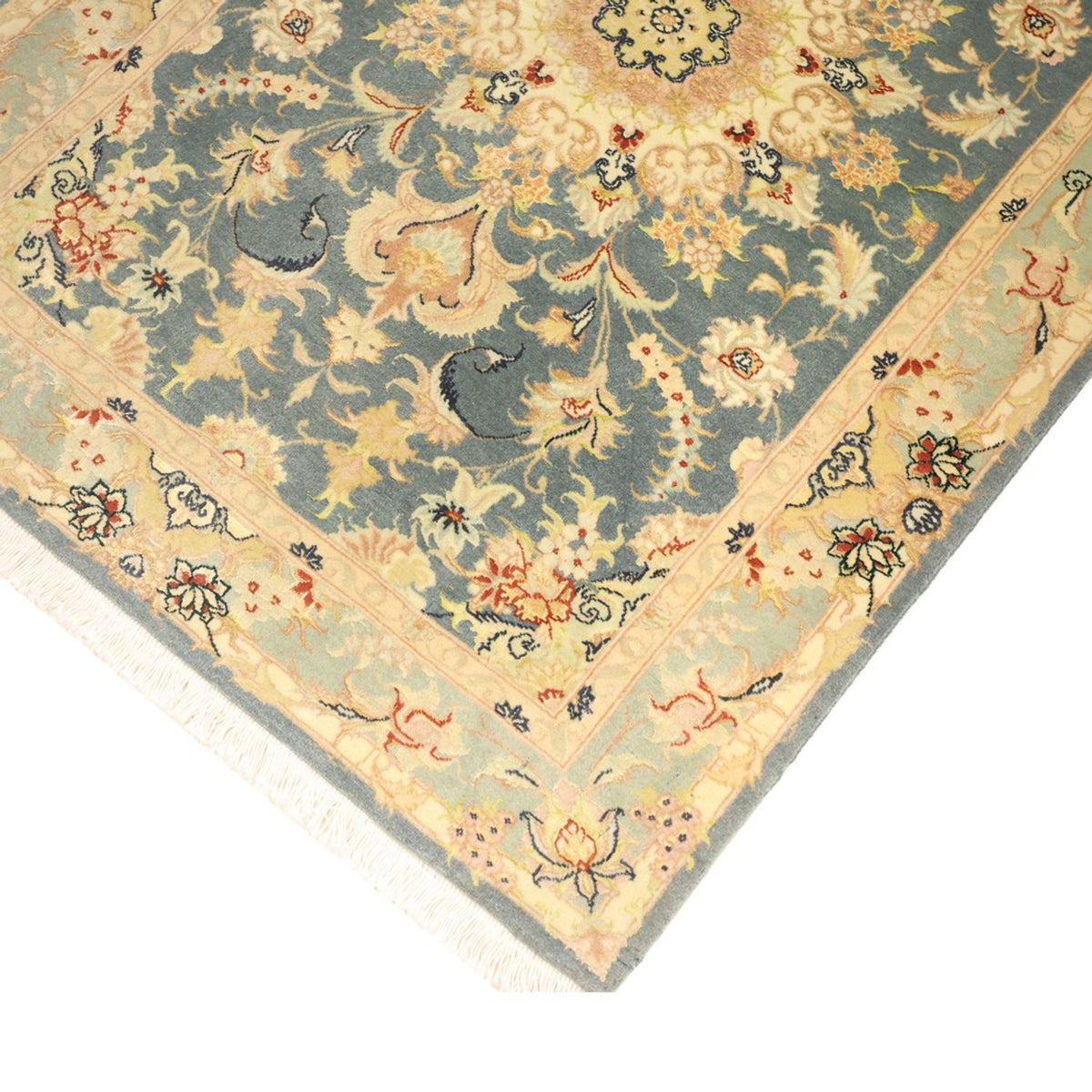 Tapis persan - Tabriz - 119 x 81 cm - bleu clair