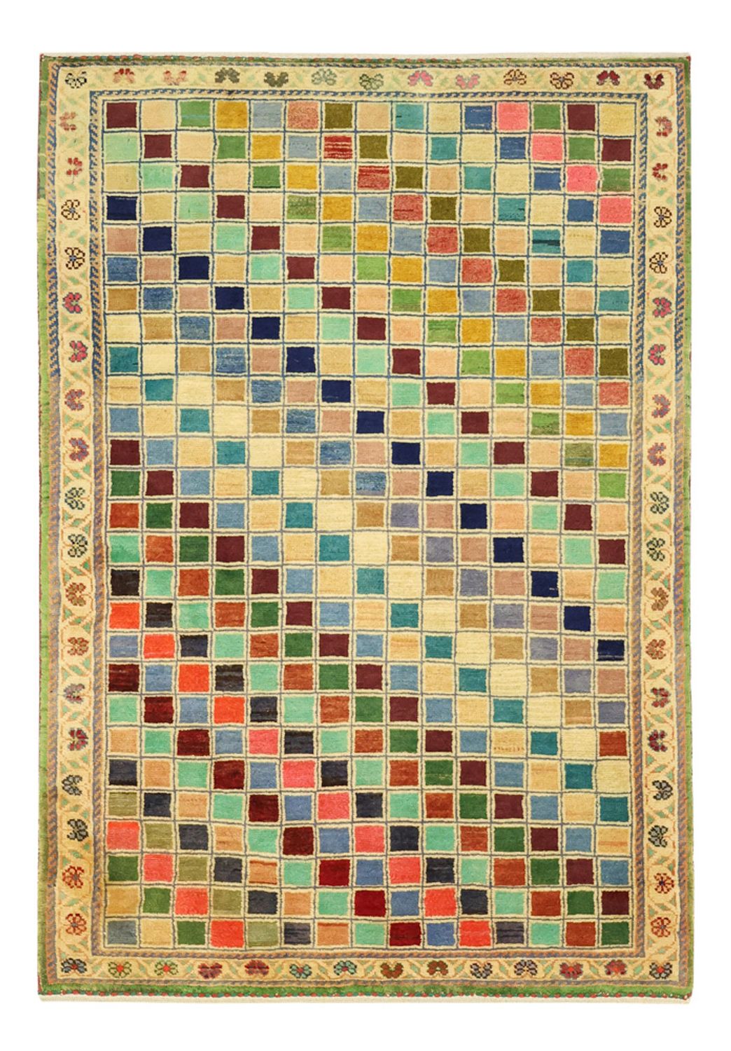 Tapis Gabbeh - Loribaft Persan - 117 x 79 cm - multicolore