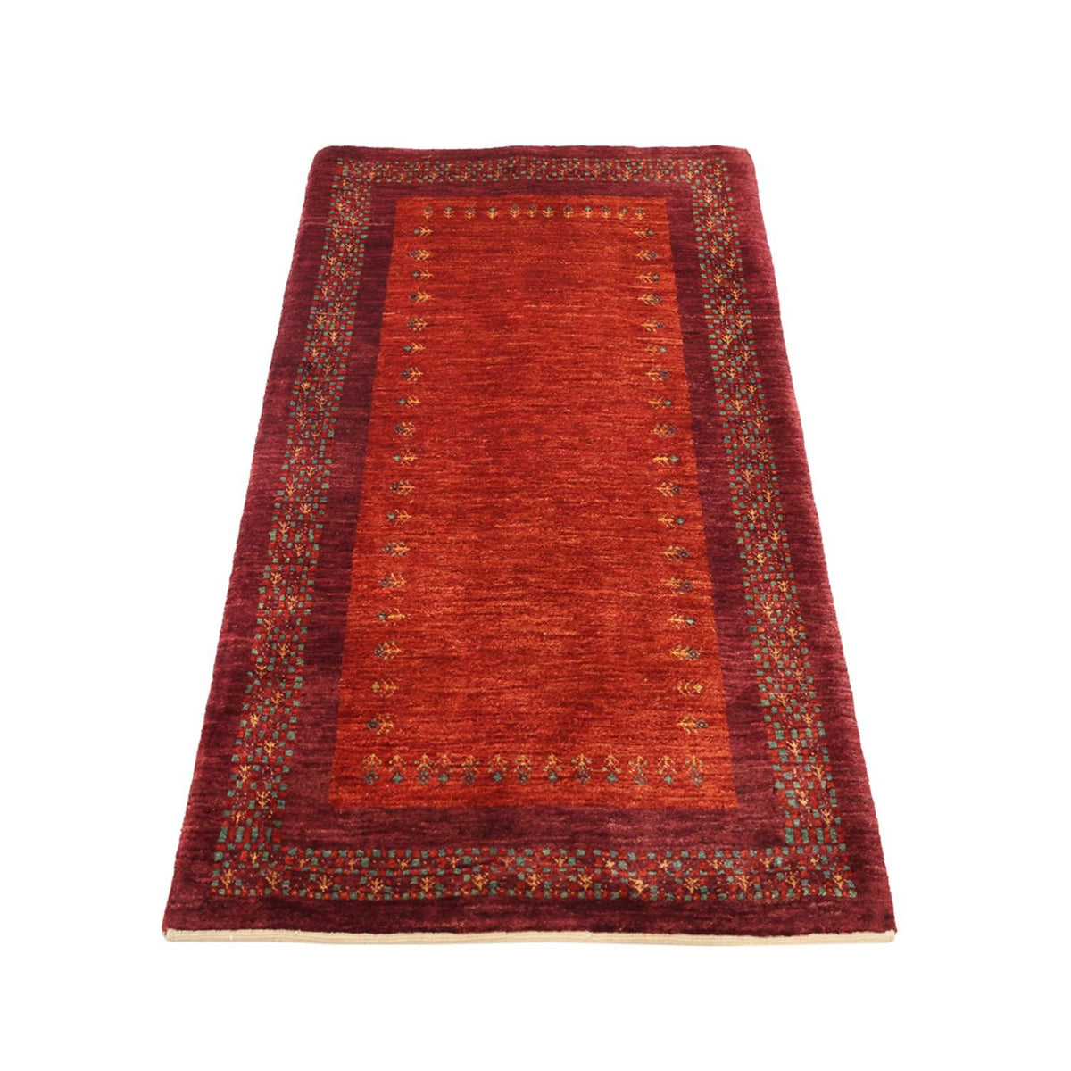 Tapis Gabbeh - Persan Kashkuli - 145 x 78 cm - rouge foncé