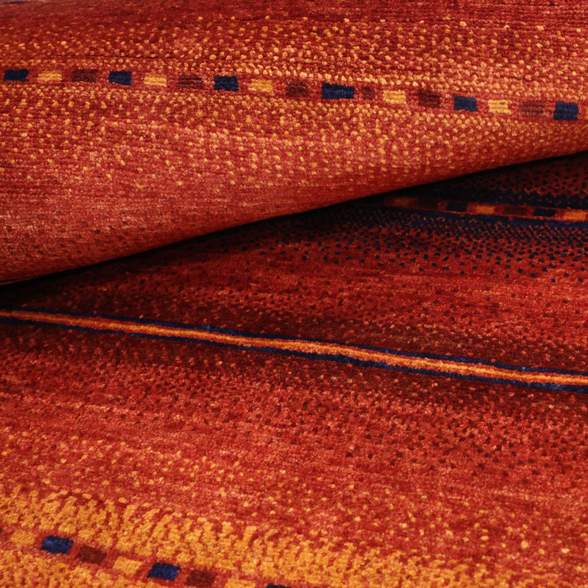 Tapis Gabbeh - Persan Kashkuli carré  - 119 x 101 cm - multicolore