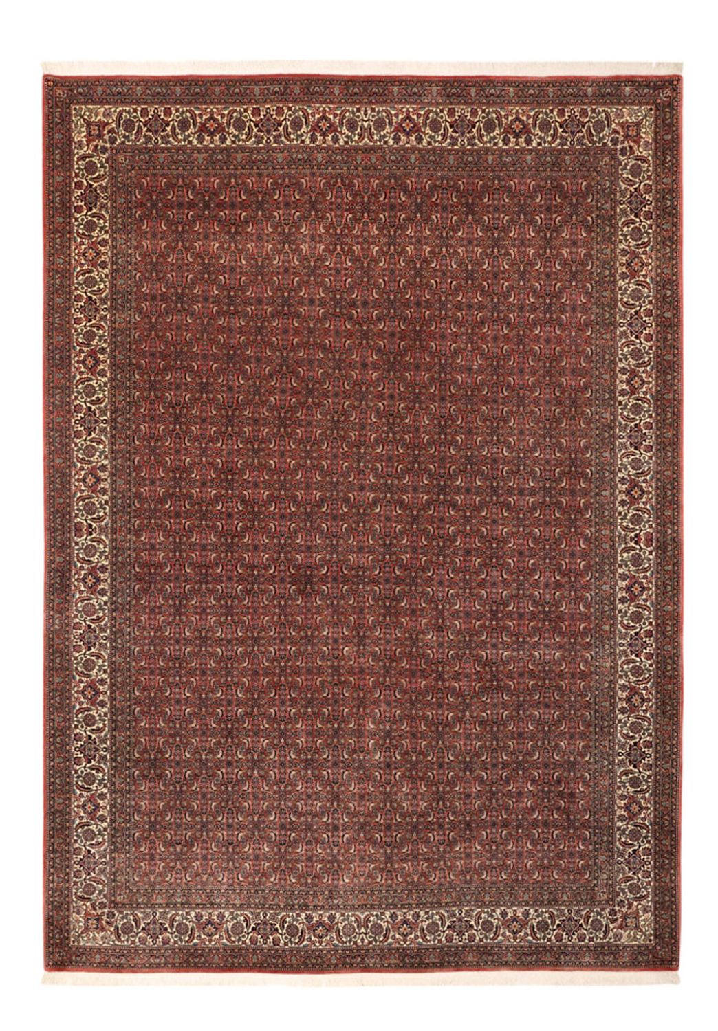 Tapis persan - Bidjar - Royal - 350 x 256 cm - rouge foncé