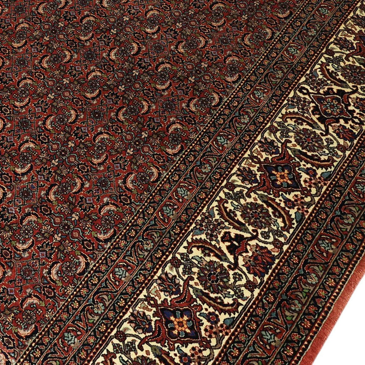 Tapis persan - Bidjar - Royal - 350 x 256 cm - rouge foncé