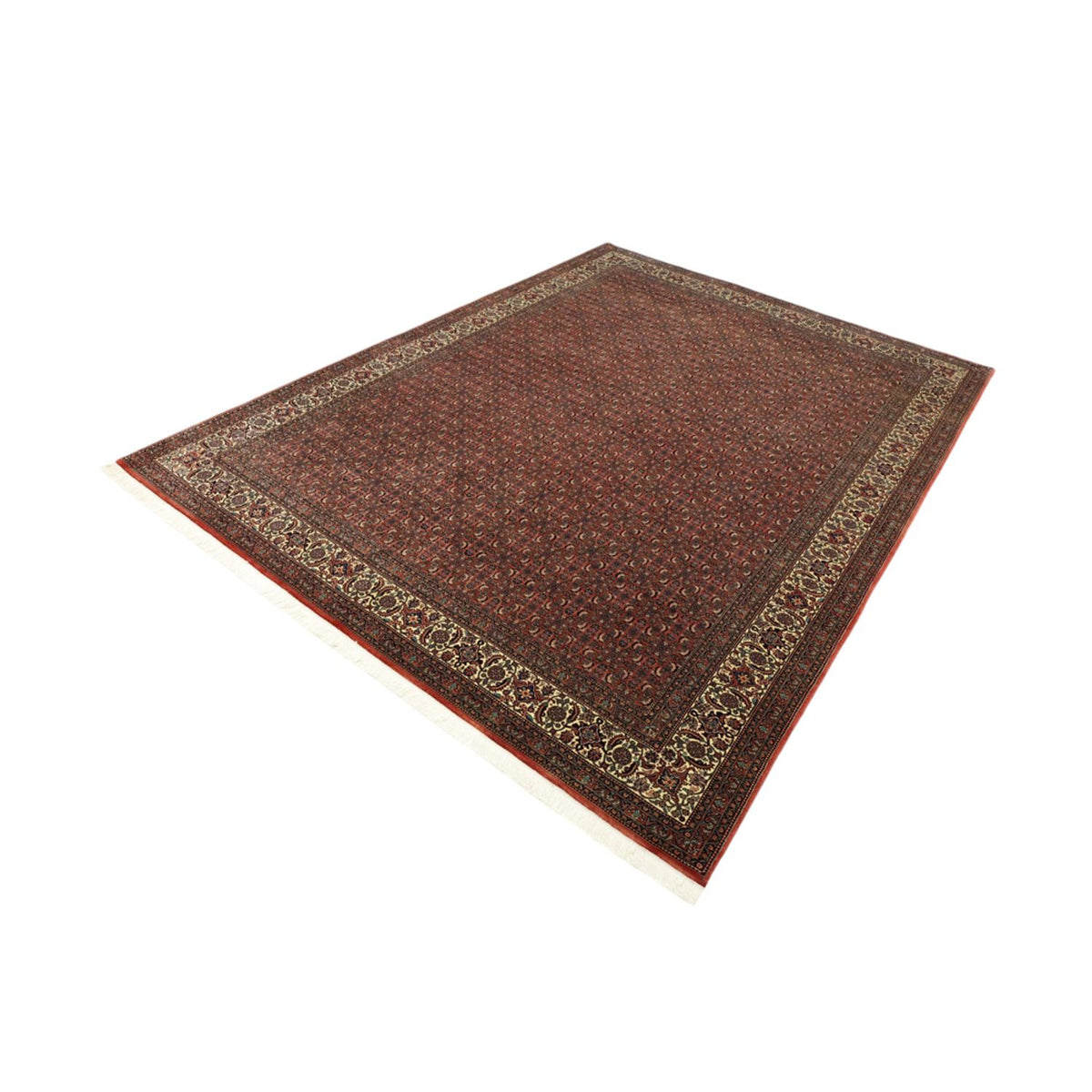 Tapis persan - Bidjar - Royal - 350 x 256 cm - rouge foncé