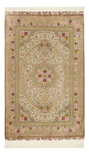 Perserteppich - Ghom - Royal - 165 x 101 cm - hellbeige