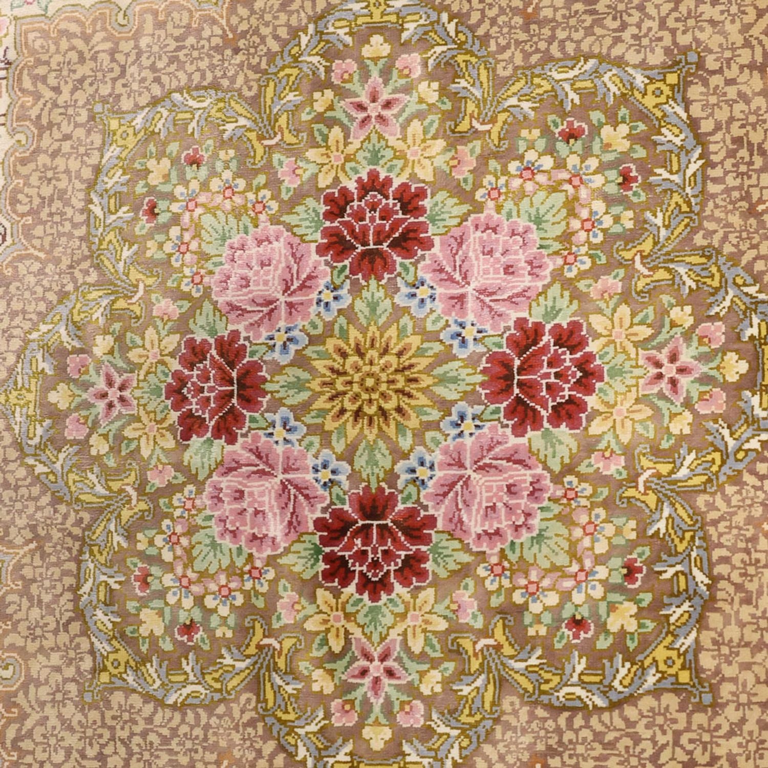 Perserteppich - Ghom - Royal - 165 x 101 cm - hellbeige