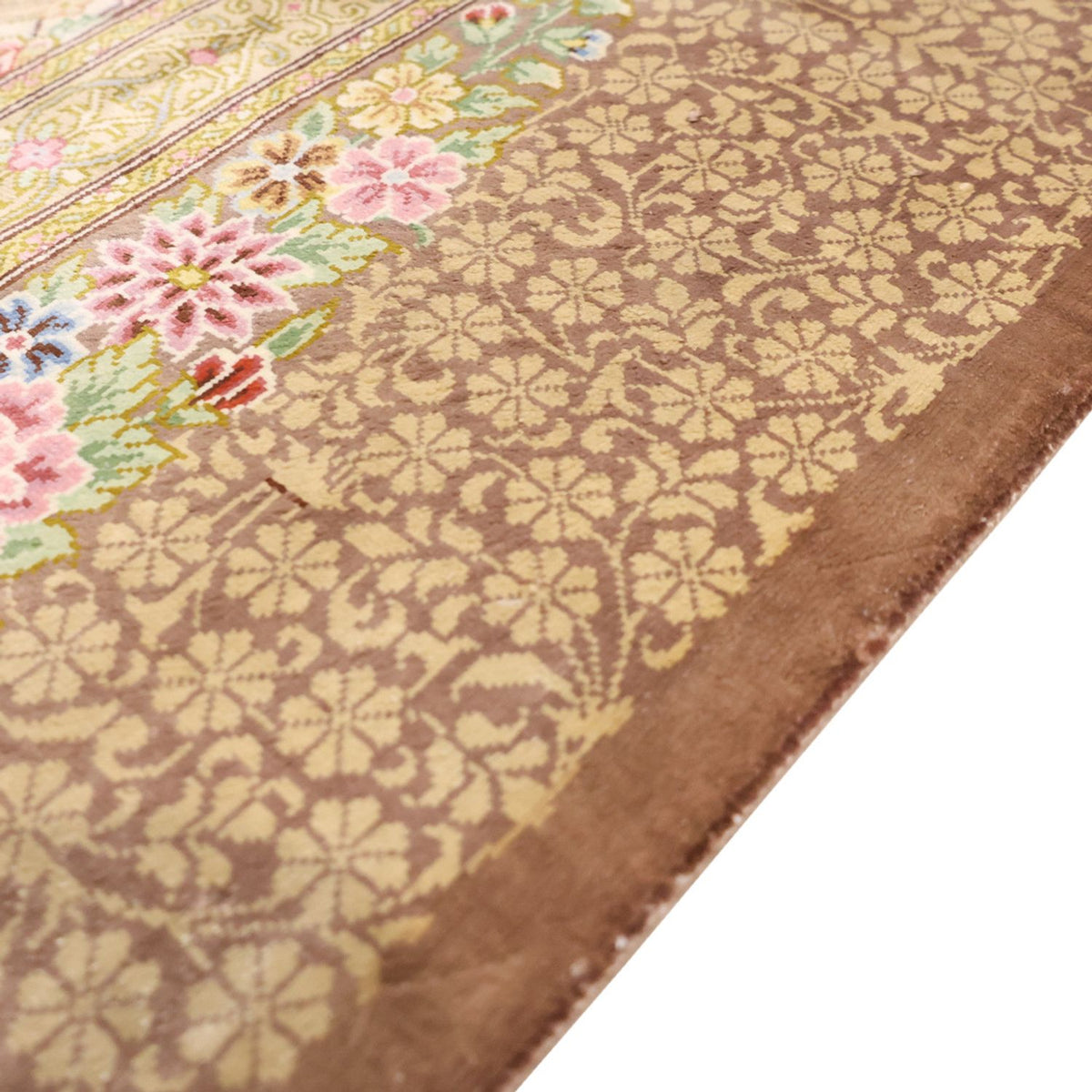 Tapis persan - Ghom - Royal - 165 x 101 cm - beige clair