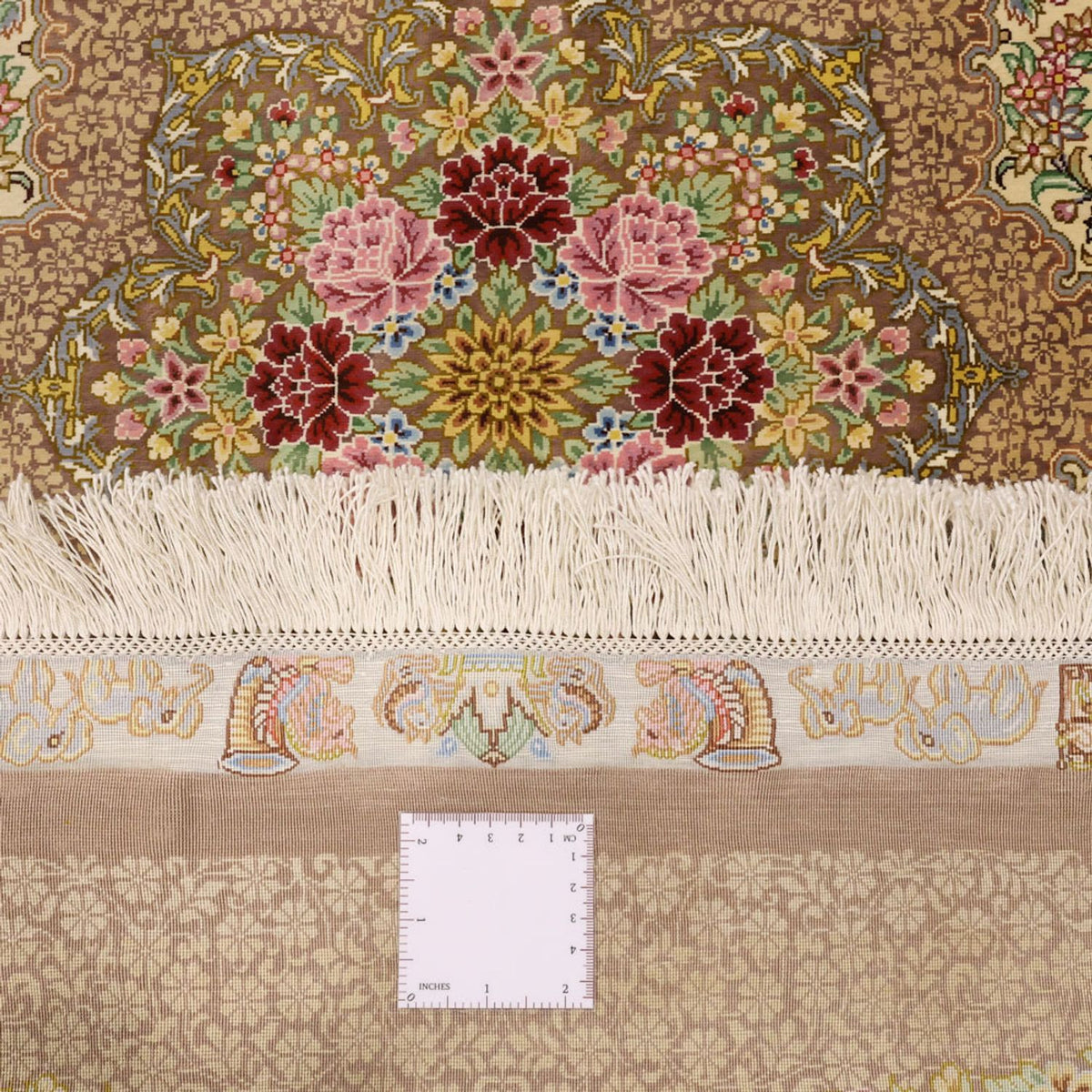 Tapis persan - Ghom - Royal - 165 x 101 cm - beige clair