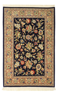 Tapis persan - Isfahan - Premium - 151 x 101 cm - bleu foncé