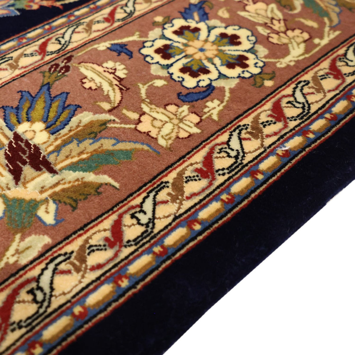 Tapis persan - Isfahan - Premium - 151 x 101 cm - bleu foncé