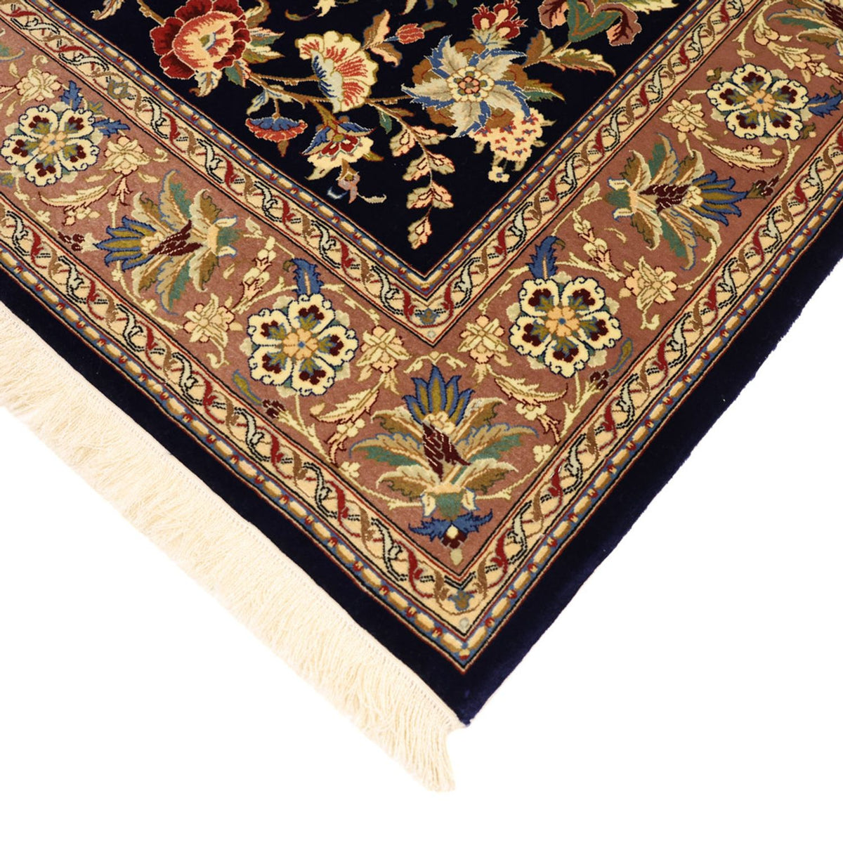 Tapis persan - Isfahan - Premium - 151 x 101 cm - bleu foncé