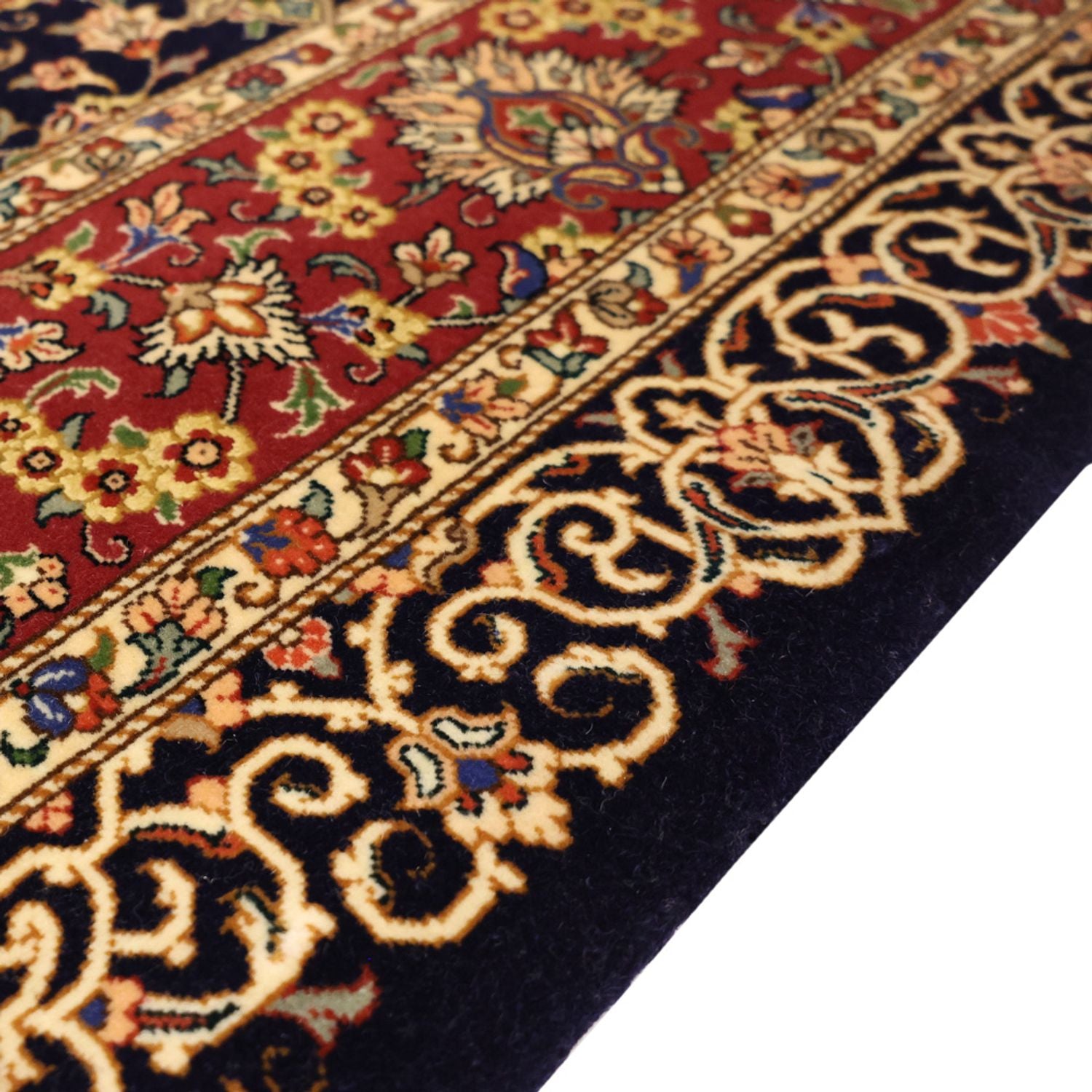 Perserteppich - Ghom - 154 x 100 cm - dunkelbeige