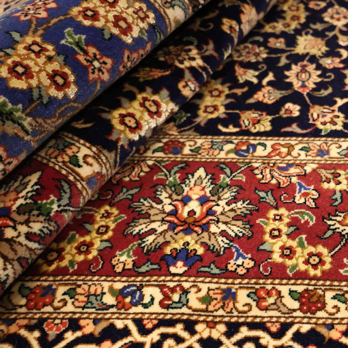 Tapis persan - Ghom - 154 x 100 cm - beige foncé