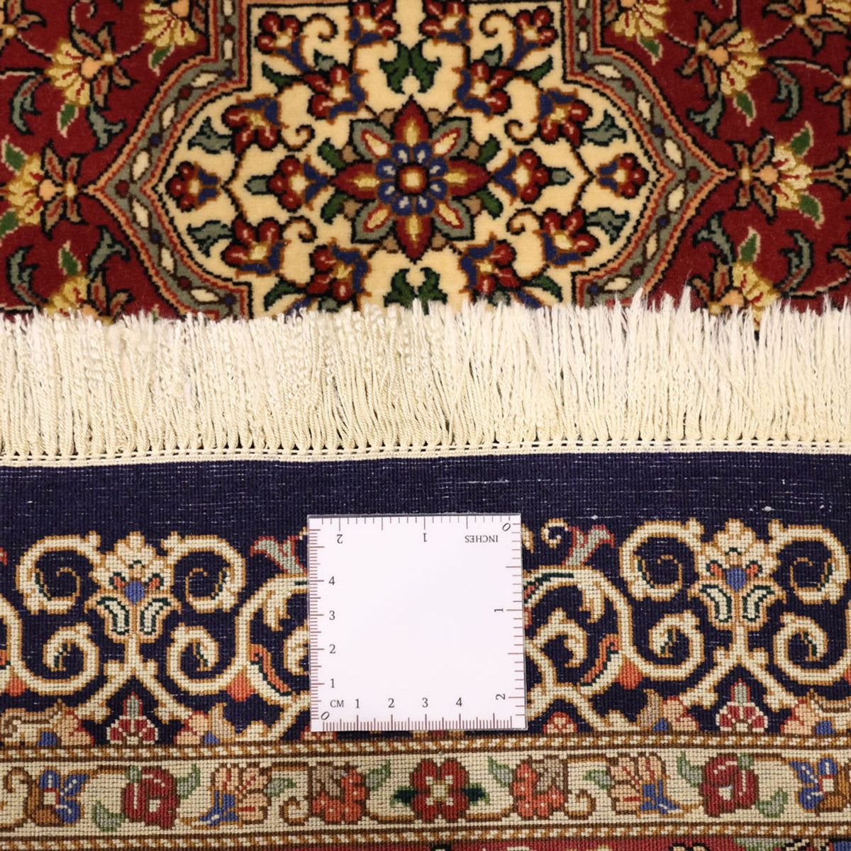 Tapis persan - Ghom - 154 x 100 cm - beige foncé