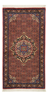 Tapis persan - Bidjar - 136 x 71 cm - rouge foncé