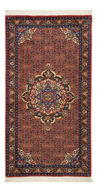 Tapis persan - Bidjar - 136 x 71 cm - rouge foncé