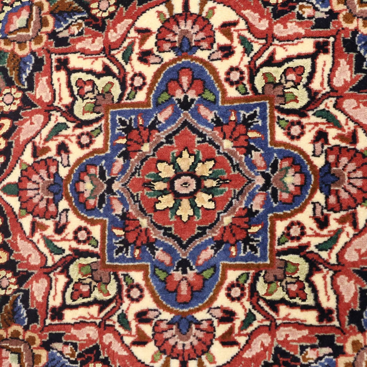 Tapis persan - Bidjar - 136 x 71 cm - rouge foncé