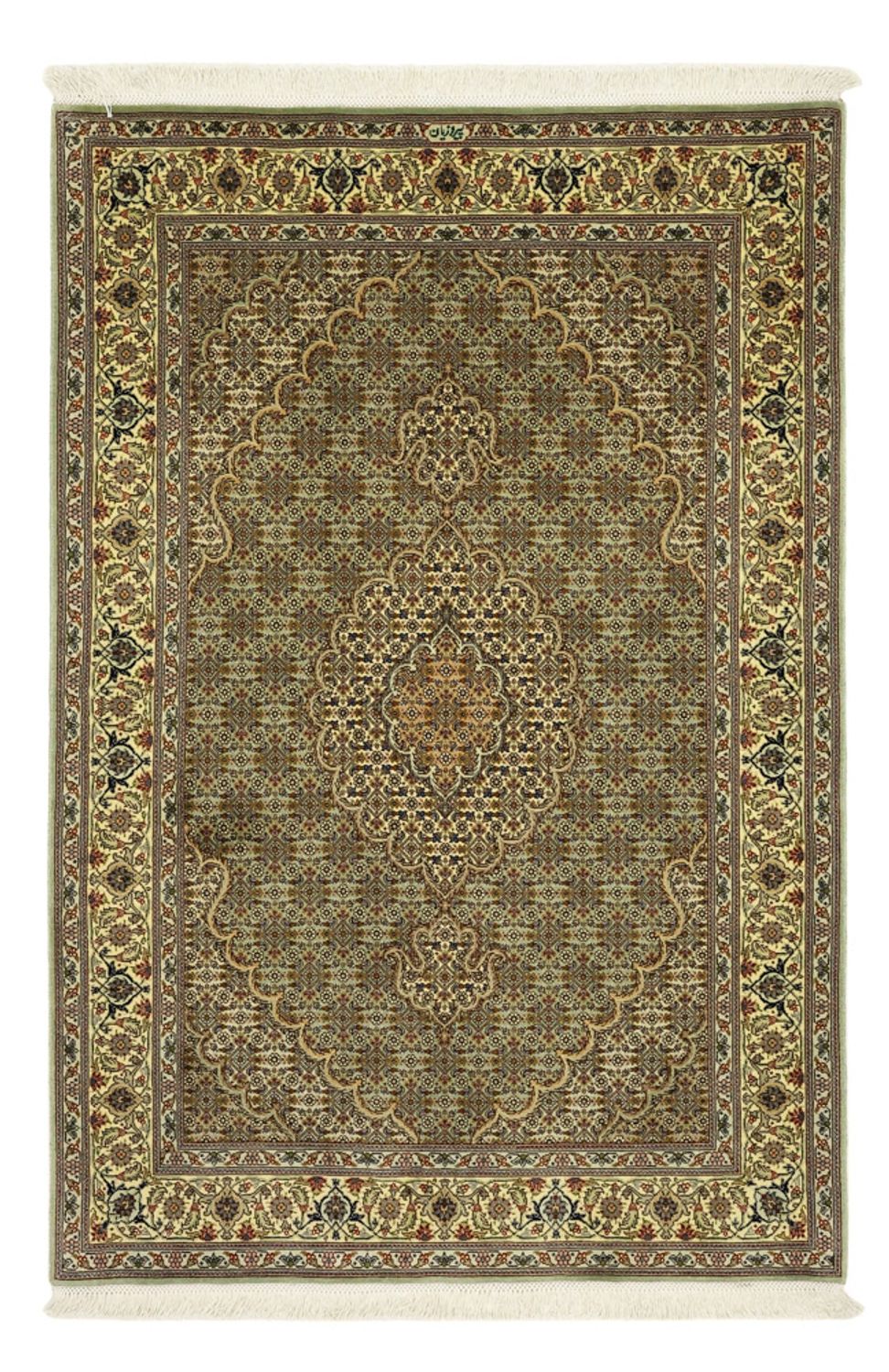 Tapis persan - Tabriz - Royal - 151 x 100 cm - vert olive