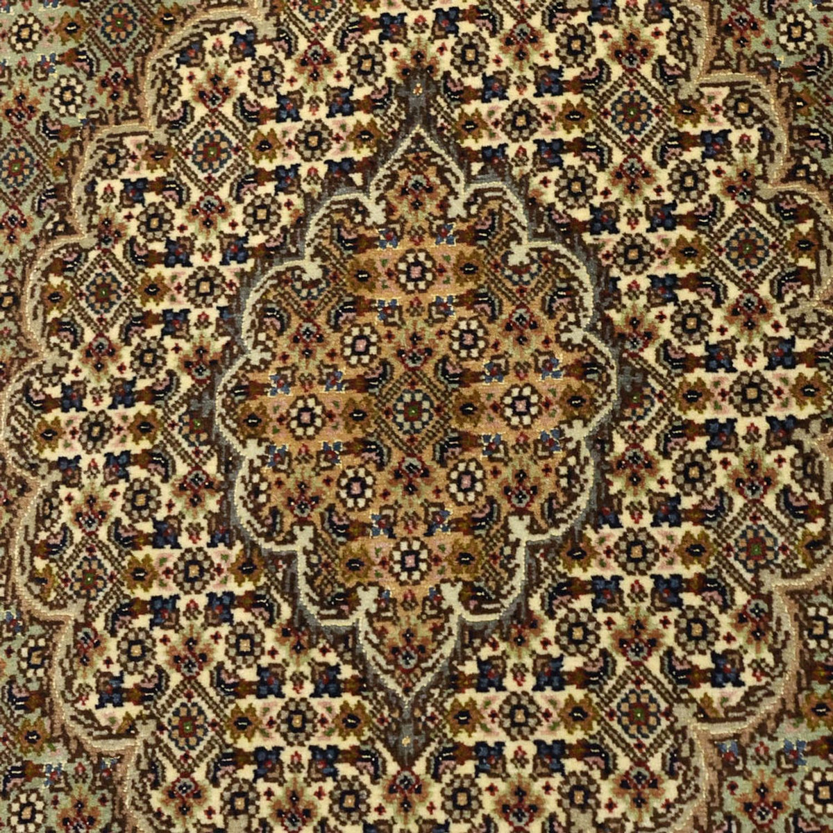 Tapis persan - Tabriz - Royal - 151 x 100 cm - vert olive