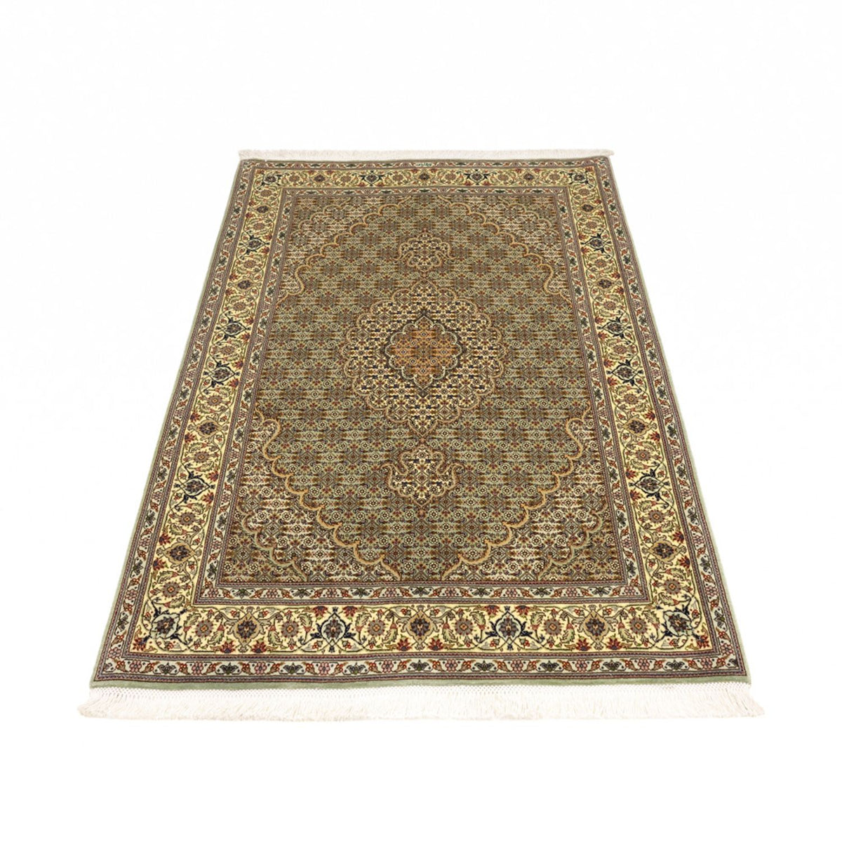 Tapis persan - Tabriz - Royal - 151 x 100 cm - vert olive