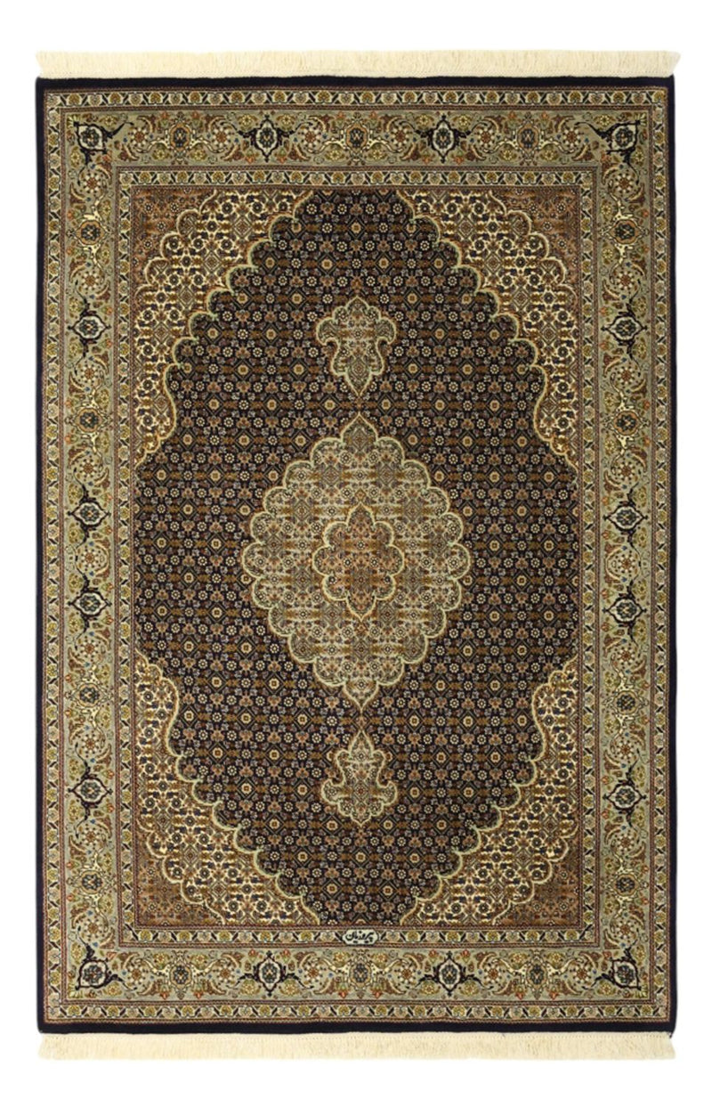 Tapis persan - Tabriz - Royal - Chaîne de soie - 149 x 100 cm - beige foncé