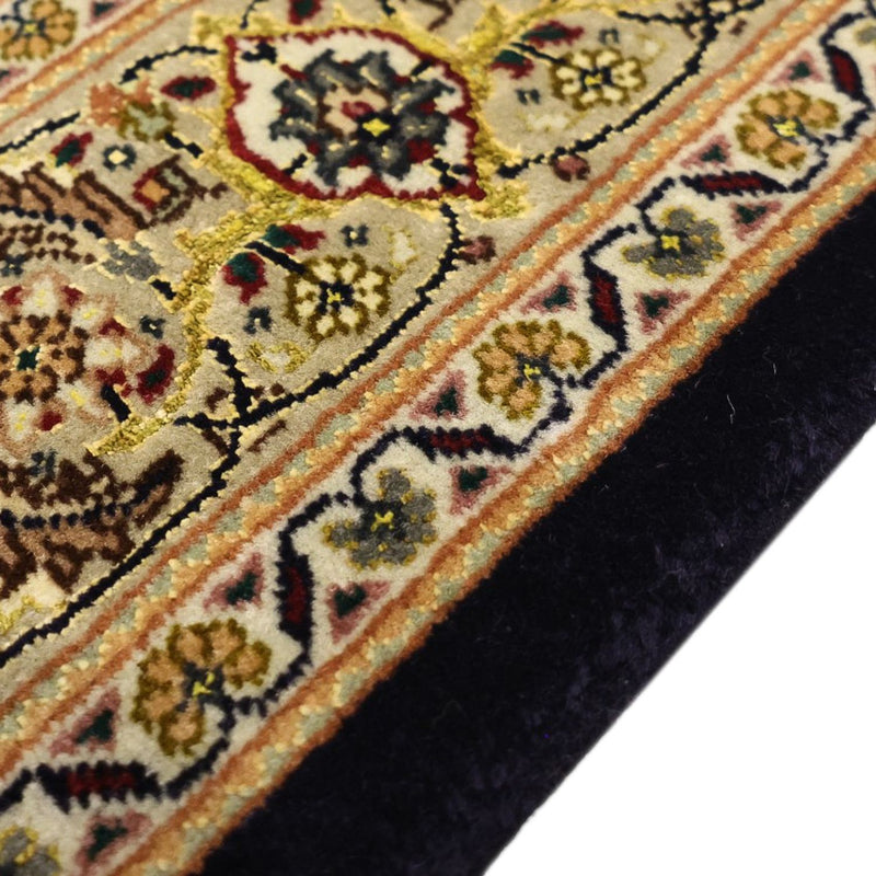 Tapis persan - Tabriz - Royal - Chaîne de soie - 159 x 98 cm - beige foncé