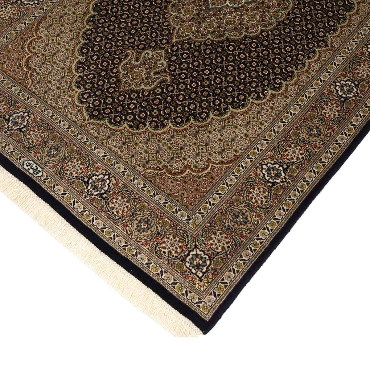 Tapis persan - Tabriz - Royal - 150 x 99 cm - beige foncé