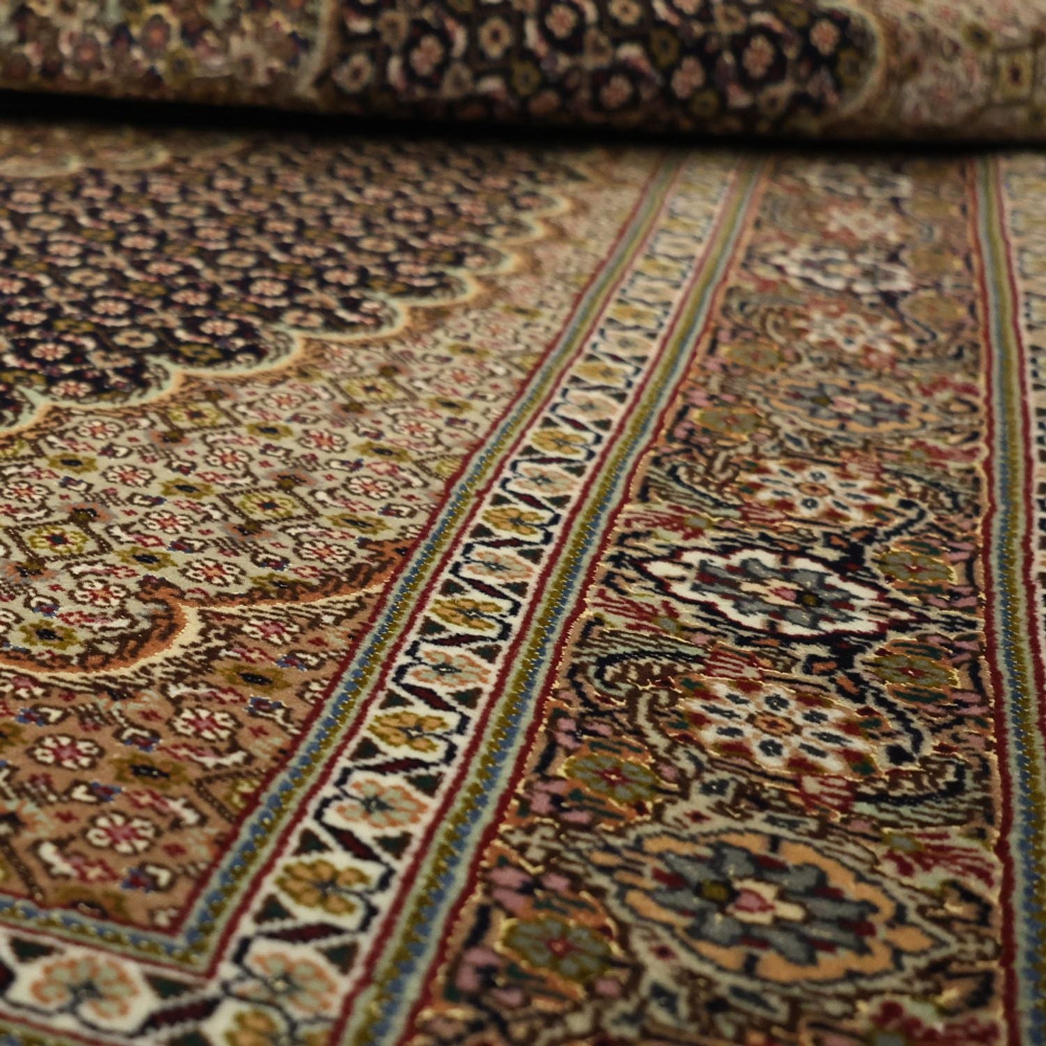 Tapis persan - Tabriz - Royal - 150 x 99 cm - beige foncé