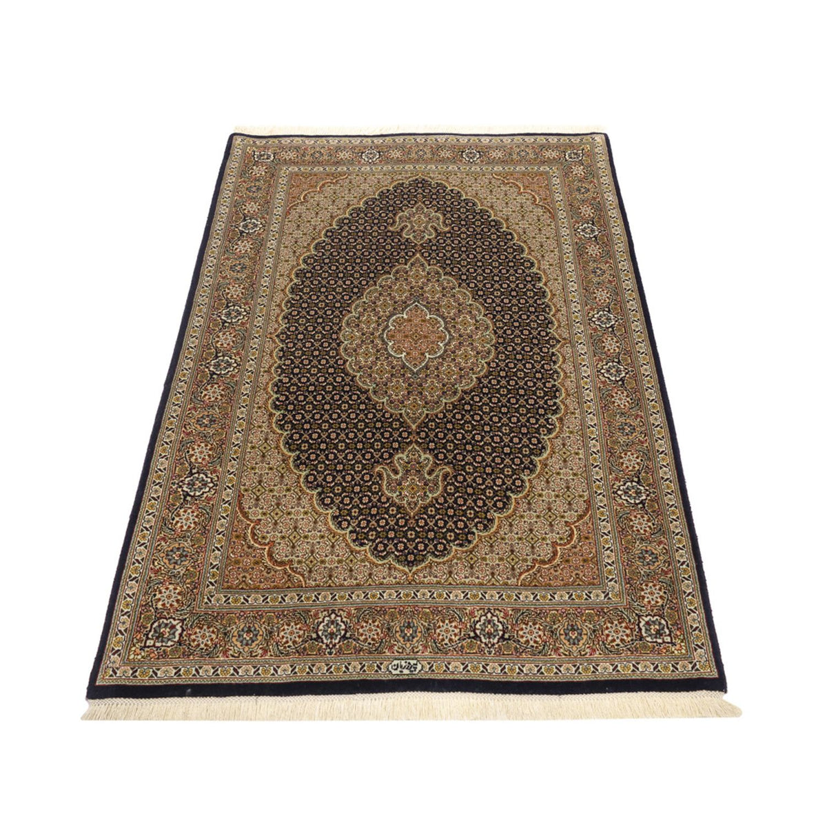 Tapis persan - Tabriz - Royal - 150 x 99 cm - beige foncé