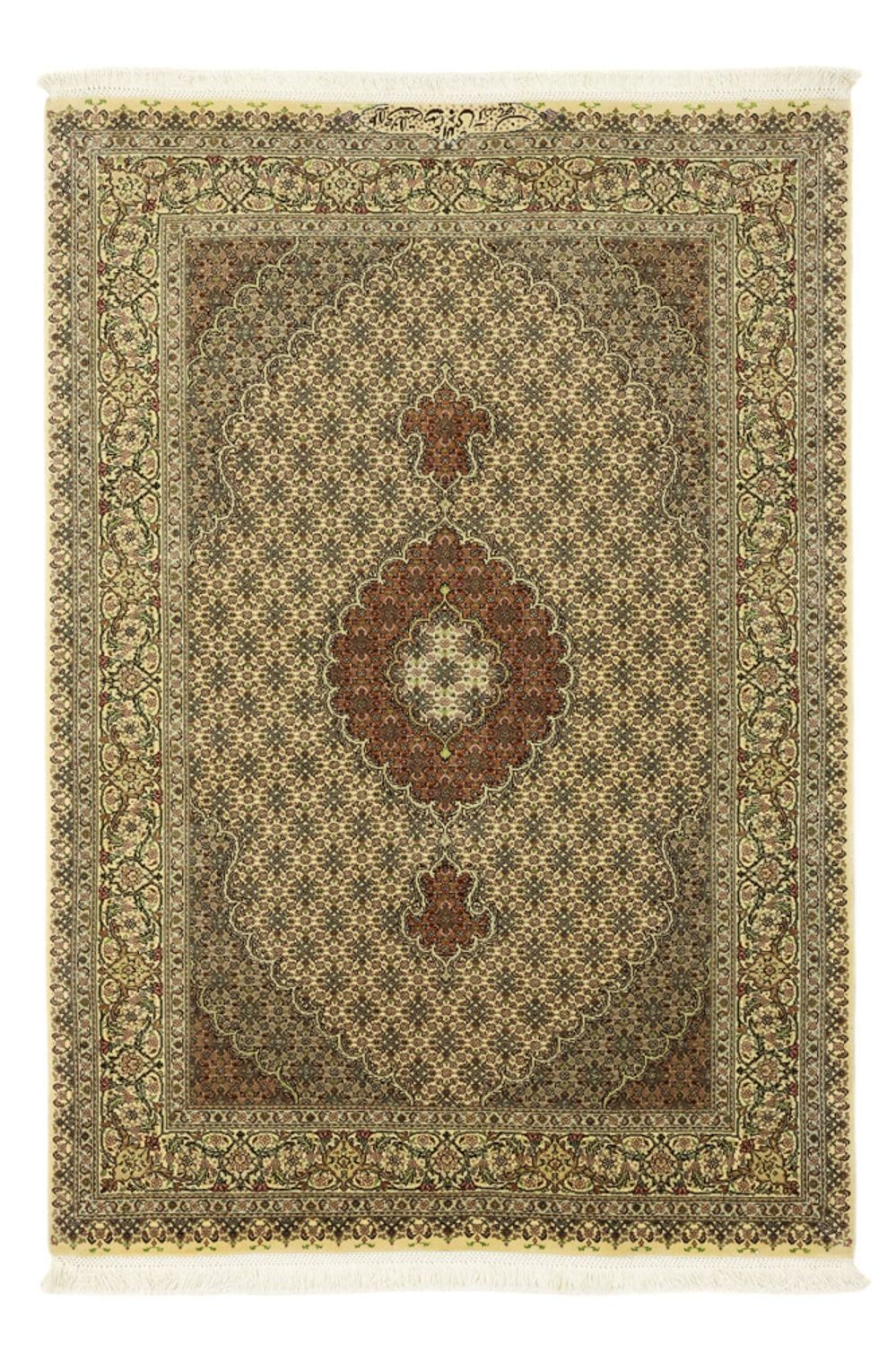 Tapis persan - Tabriz - Royal - 152 x 103 cm - vert olive
