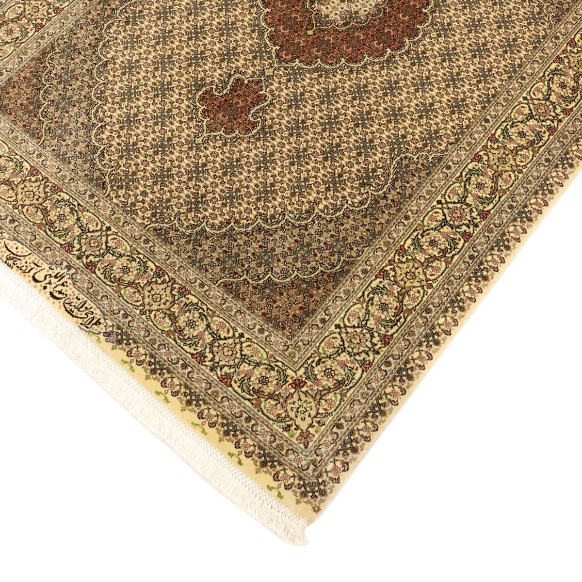 Tapis persan - Tabriz - Royal - 152 x 103 cm - vert olive