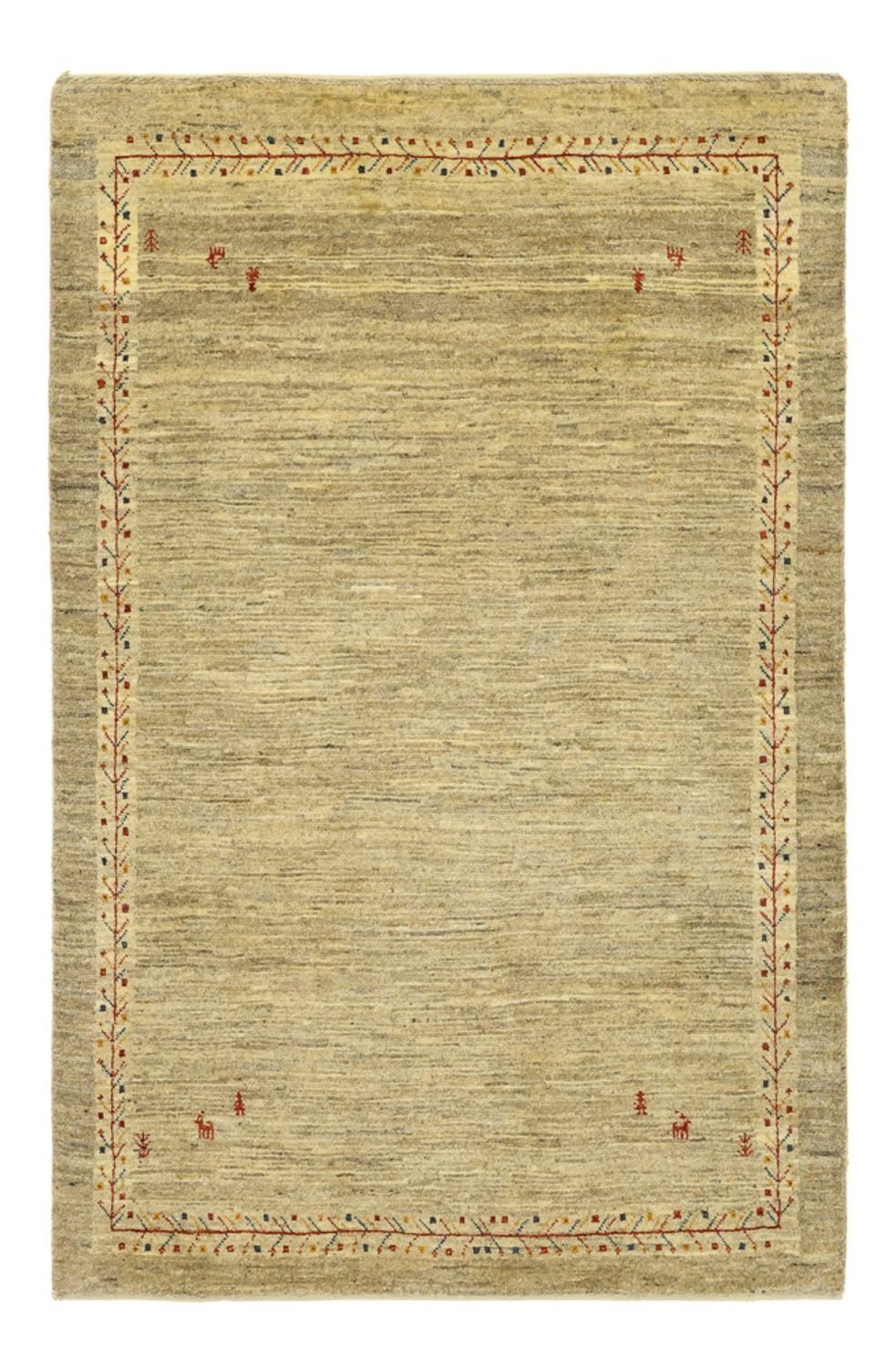 Tapis Gabbeh - Persan Kashkuli - 125 x 82 cm - beige