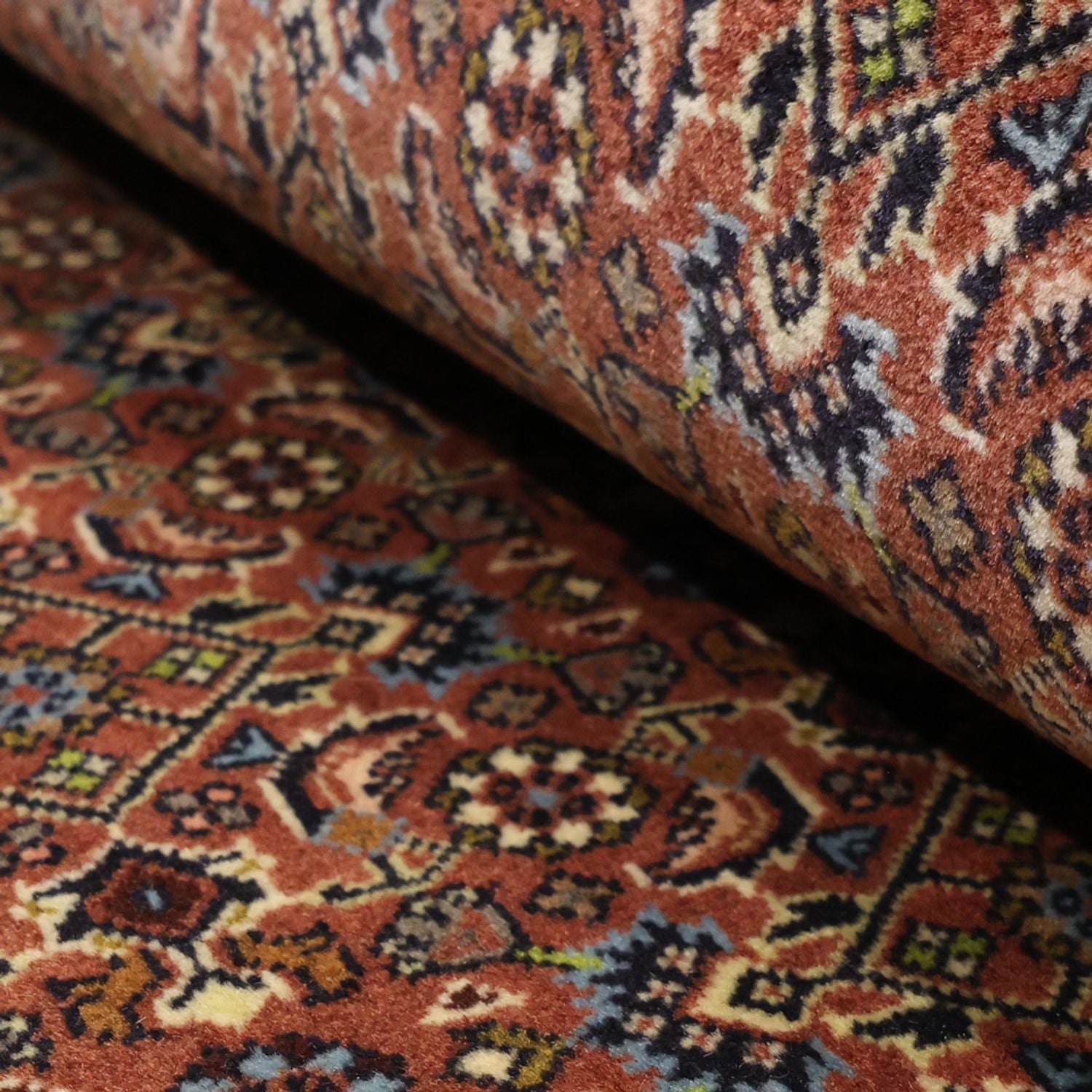 Tapis de couloir Tapis persan - Bidjar - 293 x 88 cm - terracotta