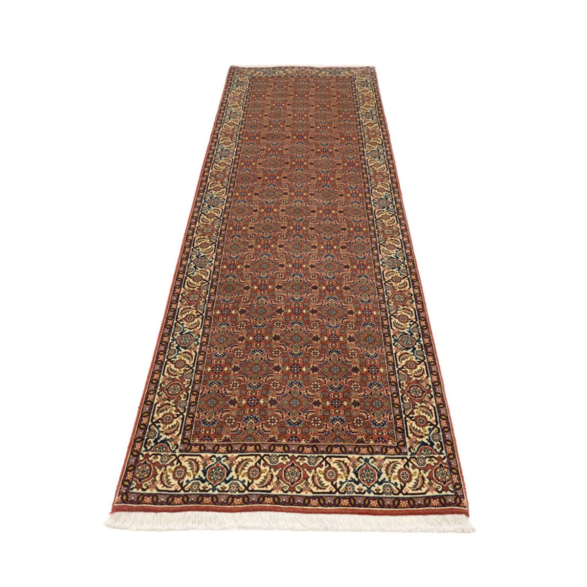 Tapis de couloir Tapis persan - Bidjar - 293 x 88 cm - terracotta