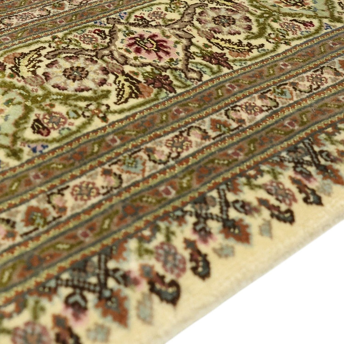 Tapis persan - Tabriz - Royal - Royal - 207 x 152 cm - beige foncé