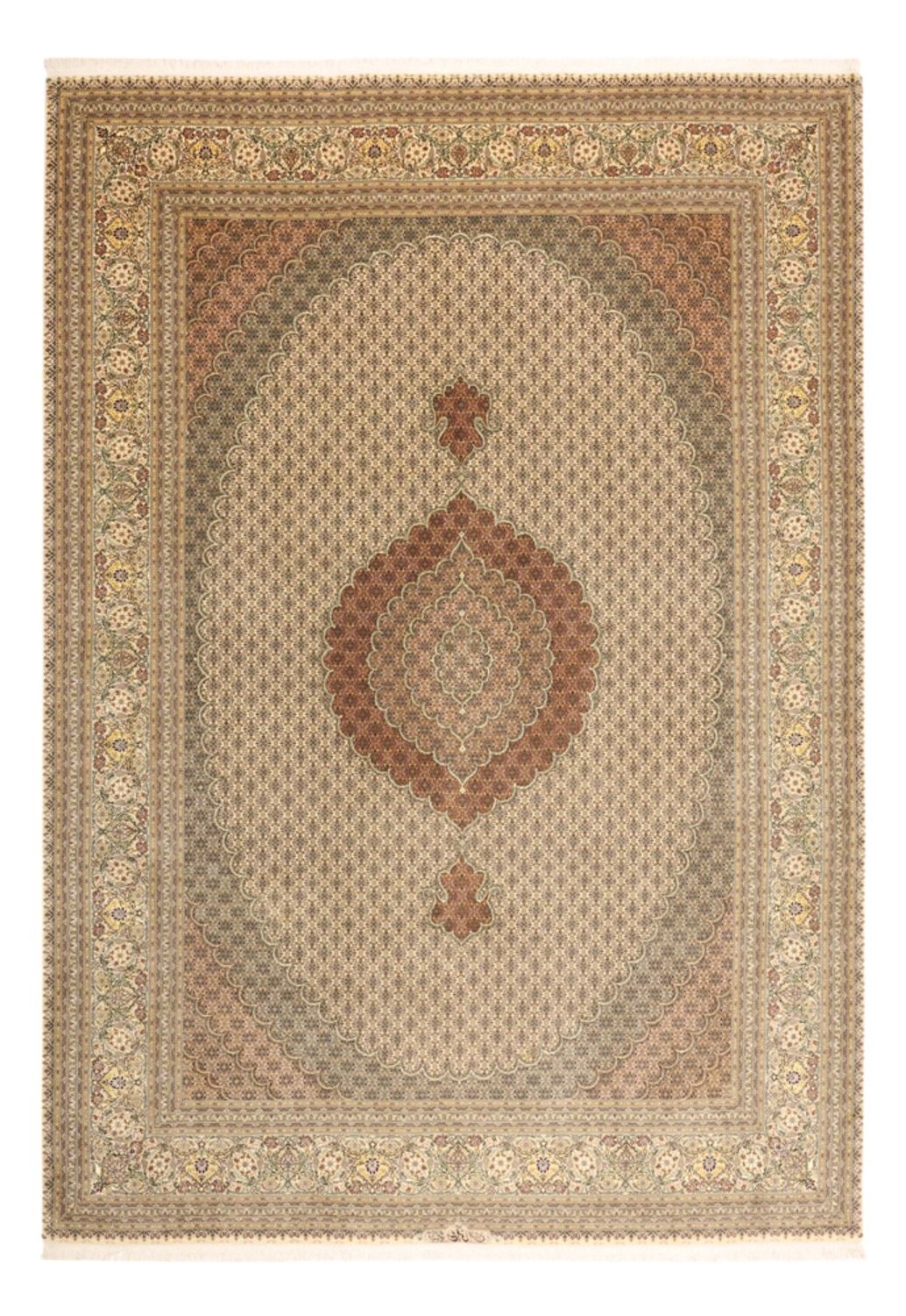 Tapis persan - Tabriz - Royal - Royal - 348 x 248 cm - beige clair