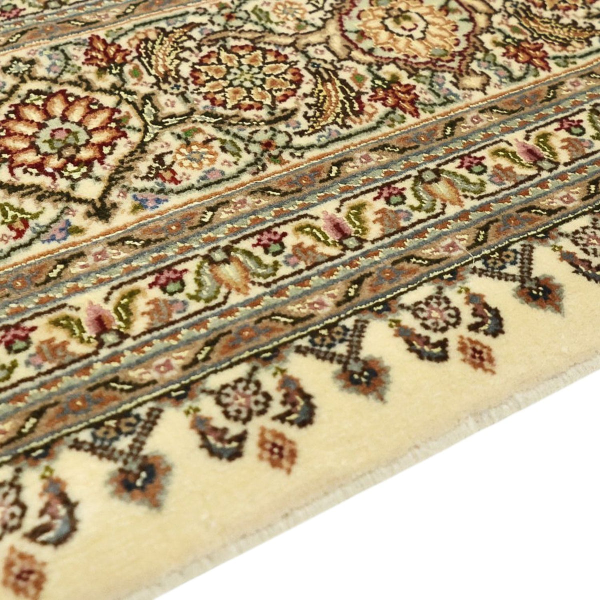 Tapis persan - Tabriz - Royal - Royal - 197 x 154 cm - beige foncé