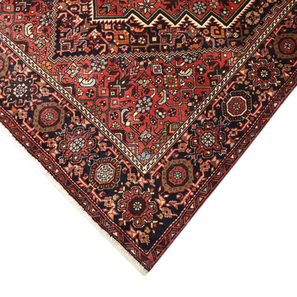 Tapis persan - Nomadic - 145 x 103 cm - rouge foncé