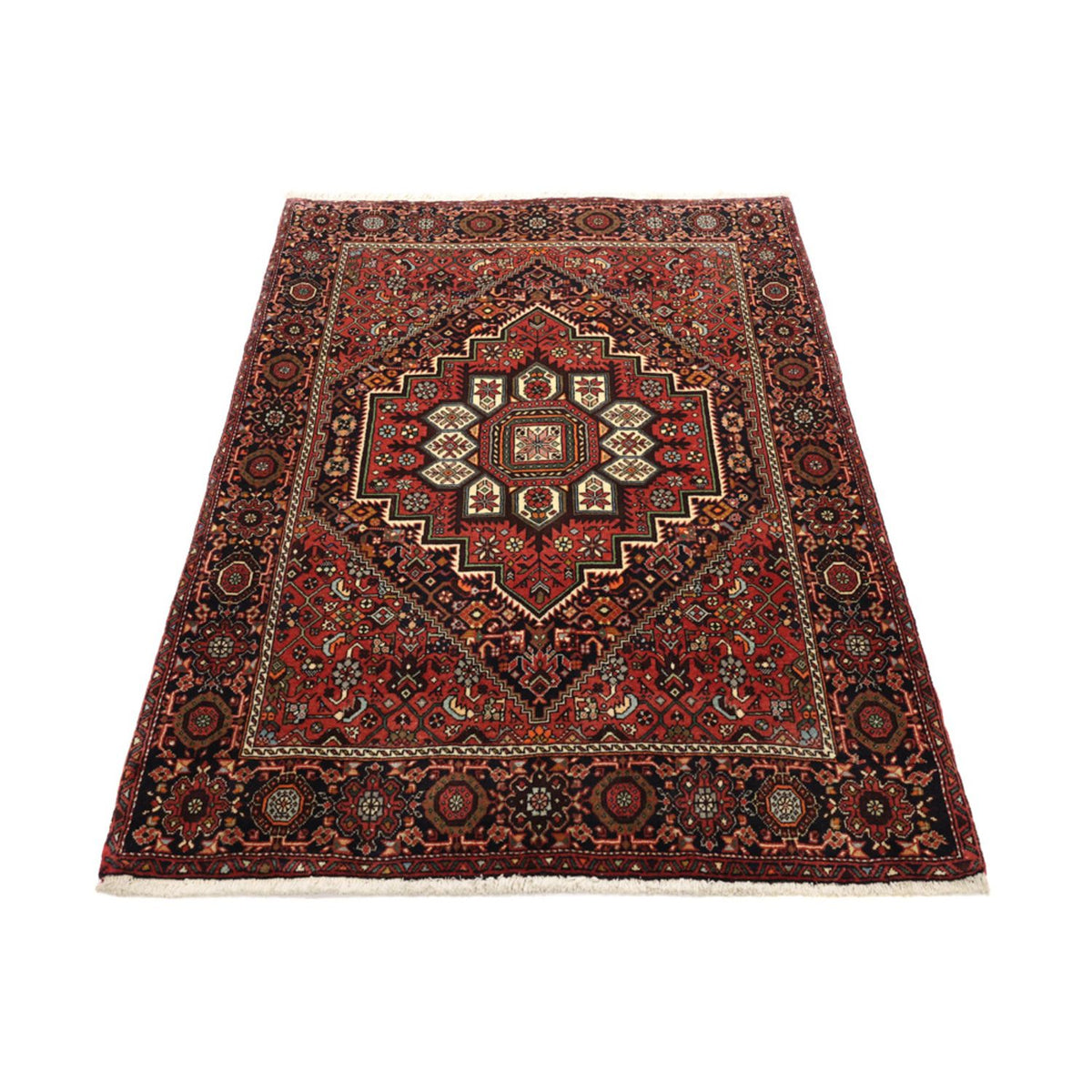 Tapis persan - Nomadic - 145 x 103 cm - rouge foncé